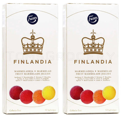 2 FAZER FINLANDIA Fruit Marmalade Jellies Gift Box Gelatin Free Vegan 260g 9.2oz