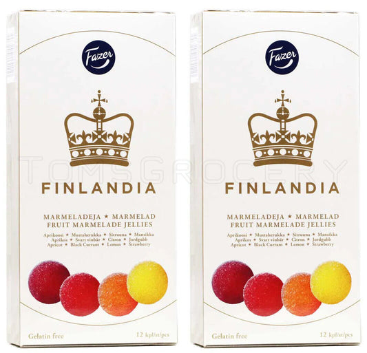 2 FAZER FINLANDIA Fruit Marmalade Jellies Gift Box Gelatin Free Vegan 260g 9.2oz