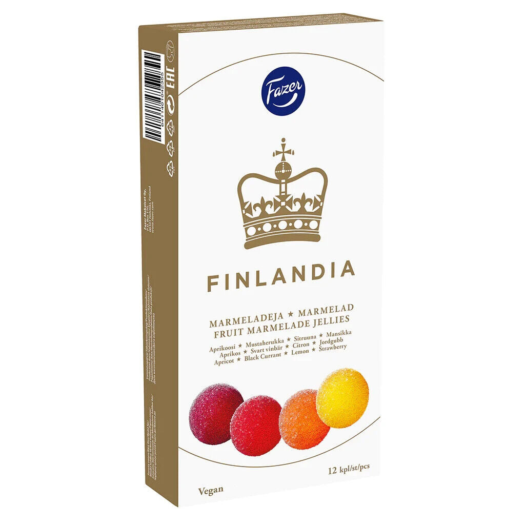 2 FAZER FINLANDIA Fruit Marmalade Jellies Gift Box Gelatin Free Vegan 260g 9.2oz