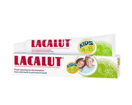 2 x LACALUT KIDS 4-8 years Toothpaste from Milk to Permanent Teeth & Gums 50ml