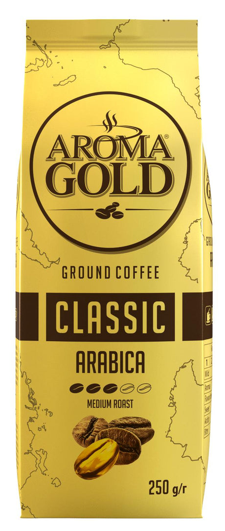 AROMA GOLD CLASSIC Ground Coffee Medium Roast 100% Arabica 250g 8.8oz
