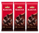 3 KARUNA 43% Cocoa Dark Chocolate Bars 100g 3.5oz