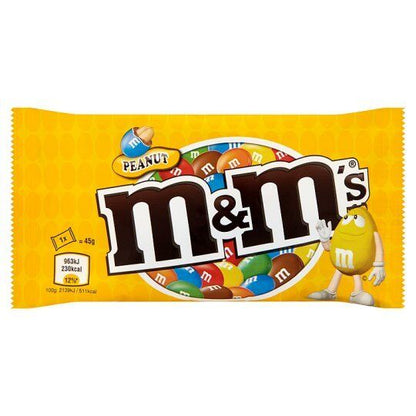 5 x M&M's Chocolate Covered Peanuts with Crispy Sugar Coating 5 x 45g 1.6oz