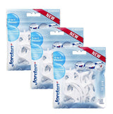 3 x Jordan Easy Flosser 3in1 Tooth Floss Dental Sticks Tongue Cleanser 36 pcs