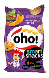 5 OHO CHILLI PEPPER Flavor Puffed Potato Chips 60g 2.1oz