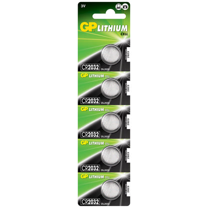 5 x GP Lithium CR2032 DL2032 CR 2032 3V Coin Cell Batteries
