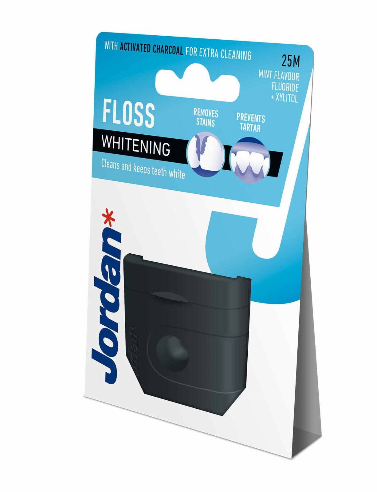 10 JORDAN CHARCOAL Whitening Dental Floss Packs Removes Stains Prevents Tartar