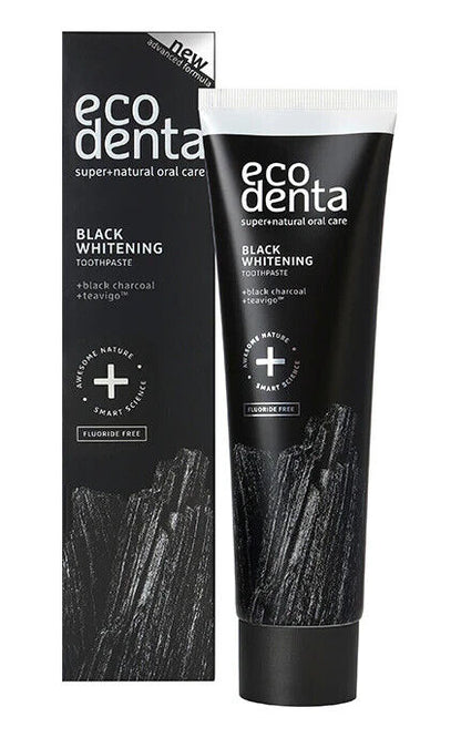 ECODENTA Organic Black Whitening Toothpaste with Black Charcoal & Teavigo 100ml