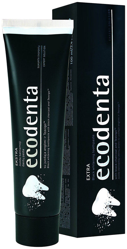 ECODENTA Organic Black Whitening Toothpaste with Black Charcoal & Teavigo 100ml