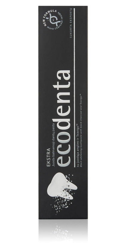 ECODENTA Organic Black Whitening Toothpaste with Black Charcoal & Teavigo 100ml