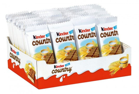 30 x KINDER COUNTRY Crunchy Chocolate Bars