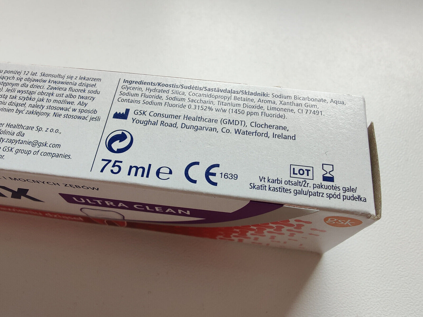 6 PARODONTAX ULTRA CLEAN Daily Fluoride Toothpaste for Bleeding Gums 75ml