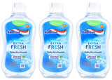 3 AQUAFRESH EXTRA FRESH Daily Mouthwash Bottles Fresh Mint Flavor 500ml