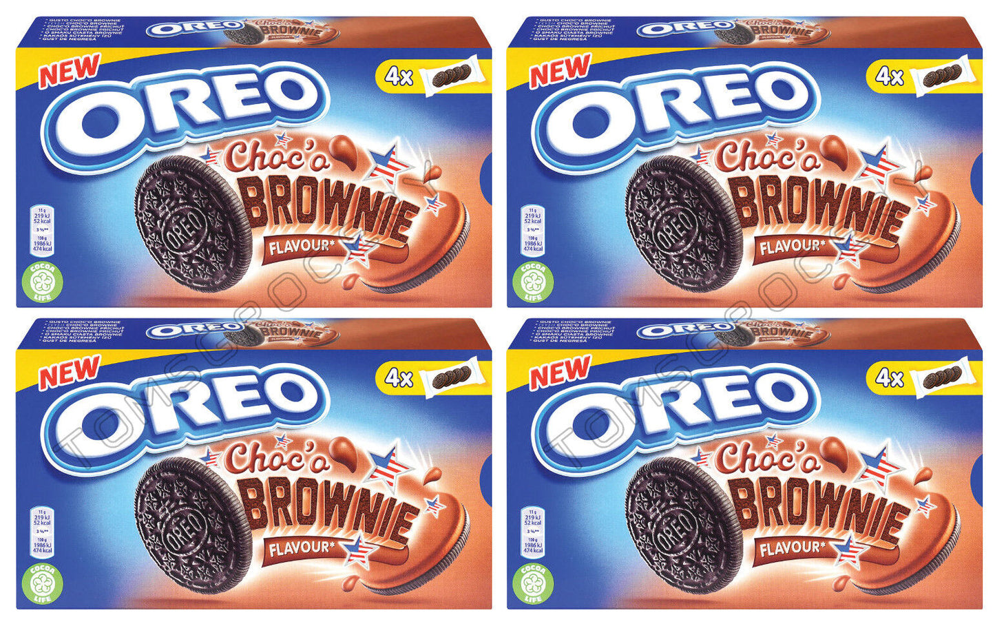 4 OREO CHOCO BROWNIE Flavor Sandwich Cookies Bisquits Snacks 176g 6.2oz