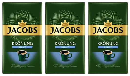 3 JACOBS DECAF Decaffeinated Ground Coffee Made in Germany 250g 8.8oz