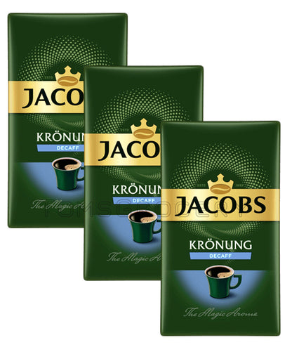 3 JACOBS DECAF Decaffeinated Ground Coffee Made in Germany 250g 8.8oz