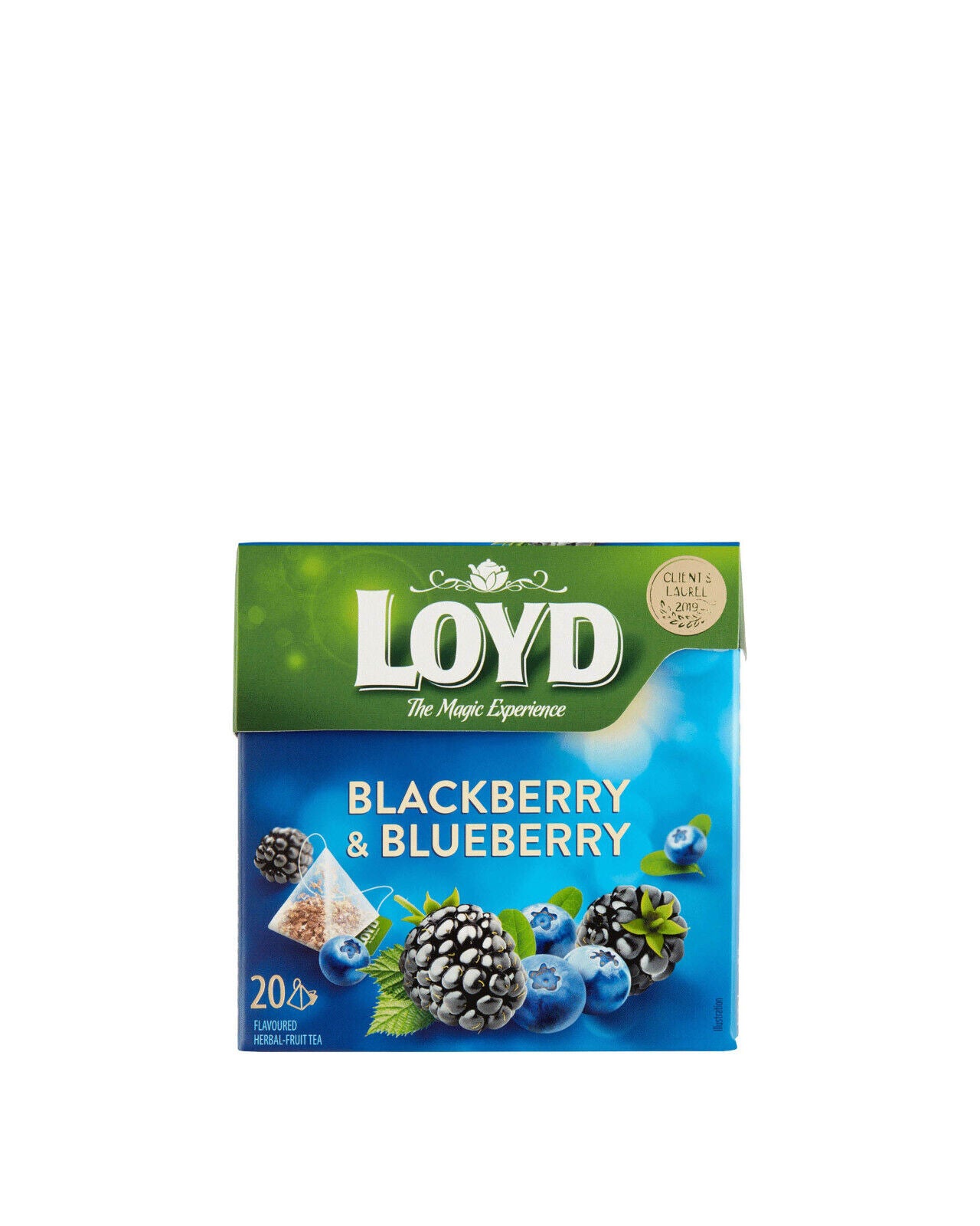 10 LOYD BLACKBERRY & BLUEBERRY Flavor Fruit Tea Pyramid Teabags (200 servings)