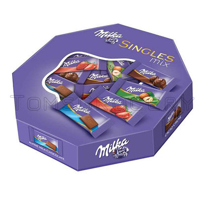 5 x Milka Singles Assorted Mix Mini Chocolate Bars 138g 4.9oz