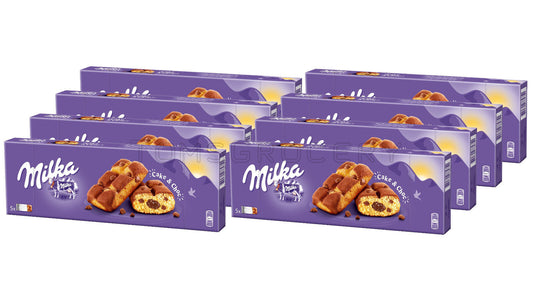 8 x Milka Cake & Choc Fluffy Cupcake with Alpine Chocolate Filling 175g 6.2oz