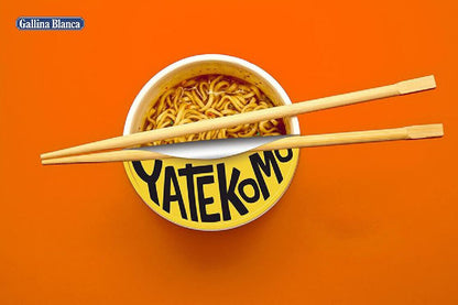 4 GALLINA BLANCA YATEKOMO Chicken Flavor Instant Noodle Buckets 60g 2.1oz