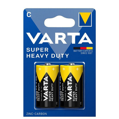 4 VARTA SUPER HEAVY DUTY Size C R14 MN1400 2014 Batteries 1.5V