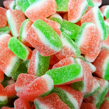 Watermelon Slices Sugar Coated Refreshing Gummi Candy Gluten Free Bulk Sweets