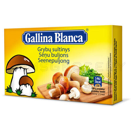 GALLINA BLANCA MUSHROOM Soup Cubes Bouillon Broth 80g 2.8oz
