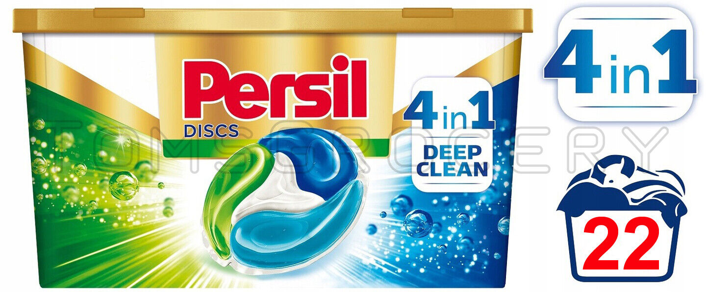 PERSIL DISCS UNIVERSAL Deep Clean 4in1 Laundry Detergent 22 Capsules Box