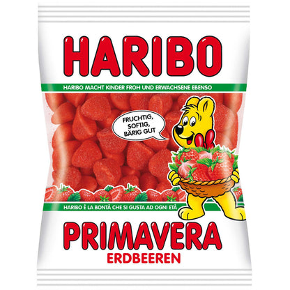 HARIBO PRIMAVERA Strawberry Flavor Sugar Coated Gummy Candy Sweets 100g 3.5oz