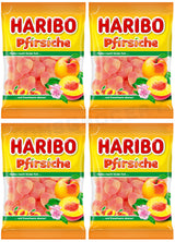 4 HARIBO PFIRSICHE Peach Flavor Sugar Coated Gummy Candy Sweets 175g 6.1oz