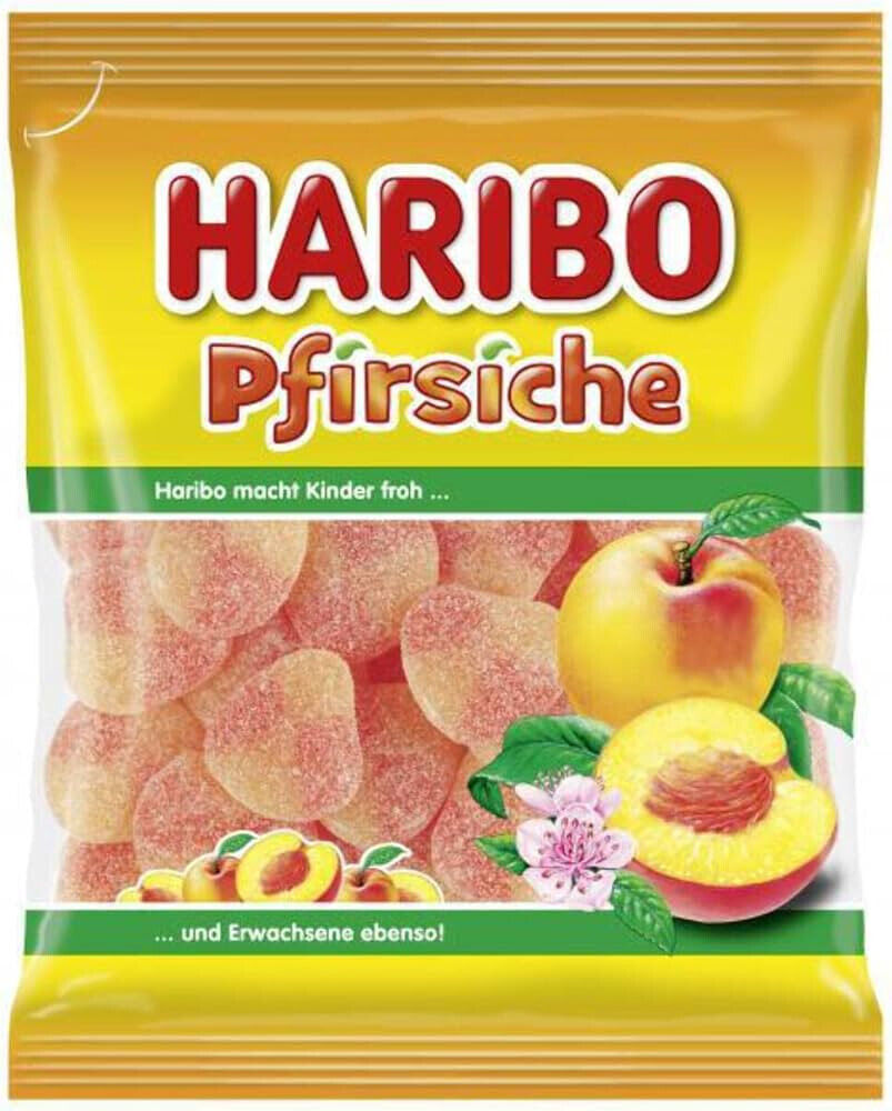 4 HARIBO PFIRSICHE Peach Flavor Sugar Coated Gummy Candy Sweets 175g 6.1oz