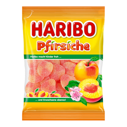 4 HARIBO PFIRSICHE Peach Flavor Sugar Coated Gummy Candy Sweets 175g 6.1oz