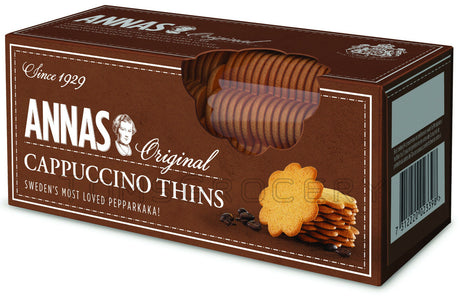 ANNAS Original Cappuccino Thins Swedish Pepparkaka Ginger Cookies 150g 5.3oz