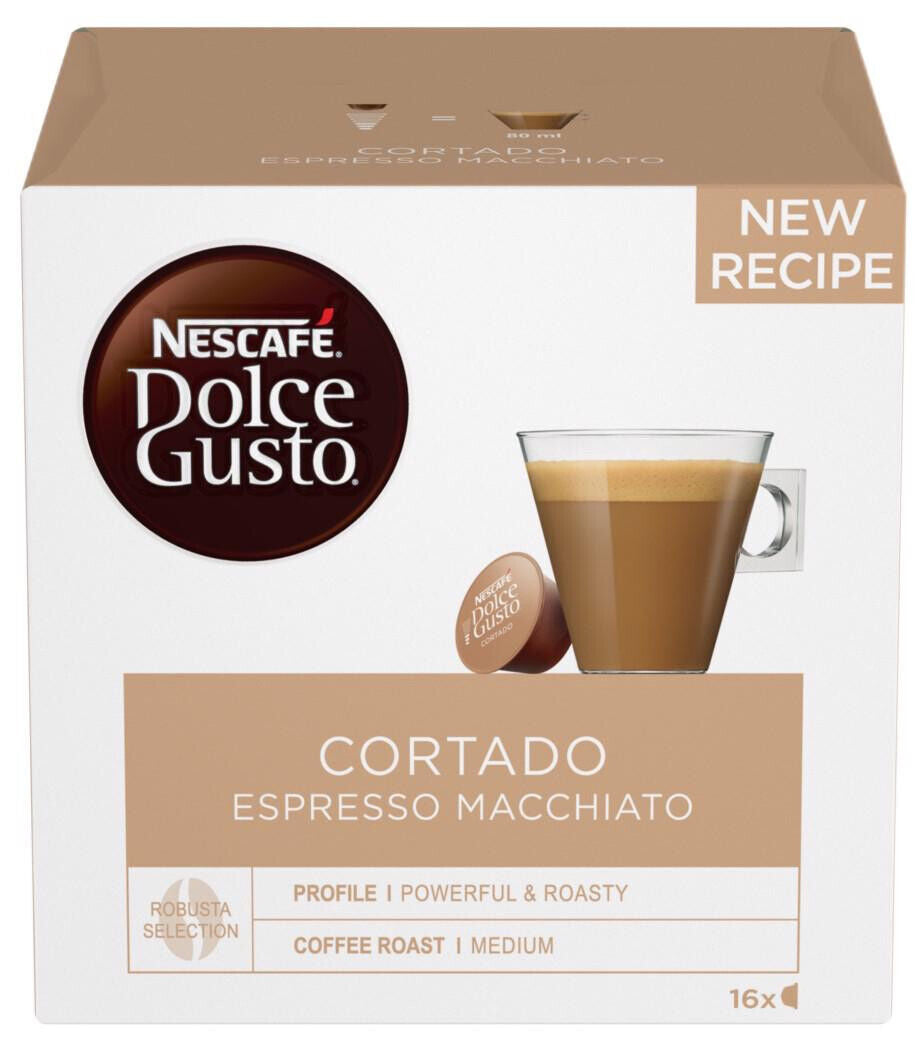 6 NESCAFE CORTADO Espresso Macchiato Boxes Dolce Gusto Instant Coffee Capsules