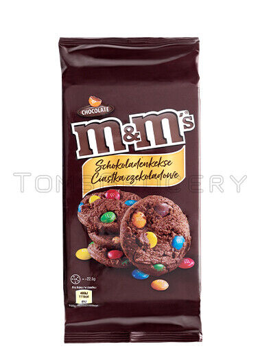 M&Ms Double Chocolate Cookies Biscuits European Snacks Candy 180g 6.4oz