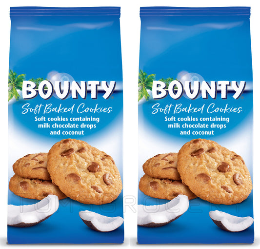 2 x BOUNTY Soft Coconut Cookies Biscuits with Chocolate Drops 180g 6.4oz