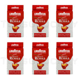 6 x LAVAZZA QUALITA ROSSA Rich & Full Bodied Premium Ground Coffee 250g 8.8oz
