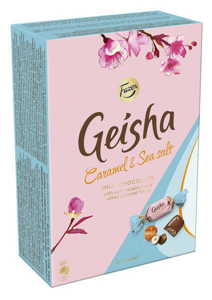 FAZER GEISHA Caramel & Sea Salt Milk Chocolate Candy Box 150g