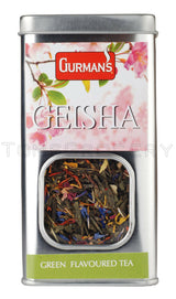 GURMANS GEISHA Gourmet Loose Green Flavored Tea Tin 70g 2.5oz