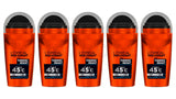 5 x L'OREAL Loreal Men Expert THERMIC RESIST up to 45 ºC XXL Roll On Deodorant