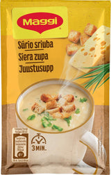 12 MAGGI CHEESE With Croutons Instant Soup Quick Preparation Sachets
