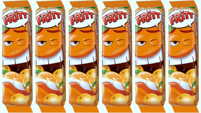 6 FRITT ORANGE Flavor German Chewy Candy Packs with Vitamin C 70g 2.5oz