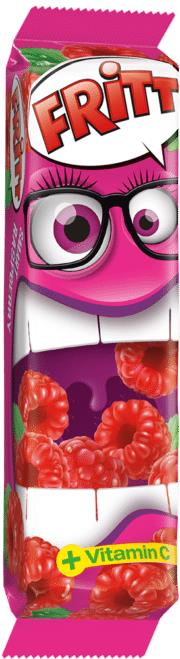 6 x FRITT Raspberry Flavor German Chewy Candy Stripes with Vitamin C 70g 2.5oz