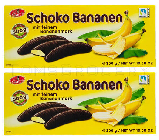 2 SCHOKO BANANEN Plain Chocolate Bananas German Candy Sweets 300g 10.6oz