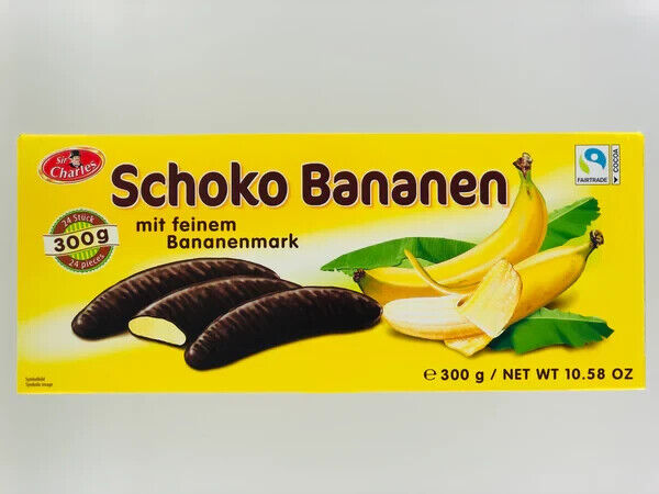 2 SCHOKO BANANEN Plain Chocolate Bananas German Candy Sweets 300g 10.6oz