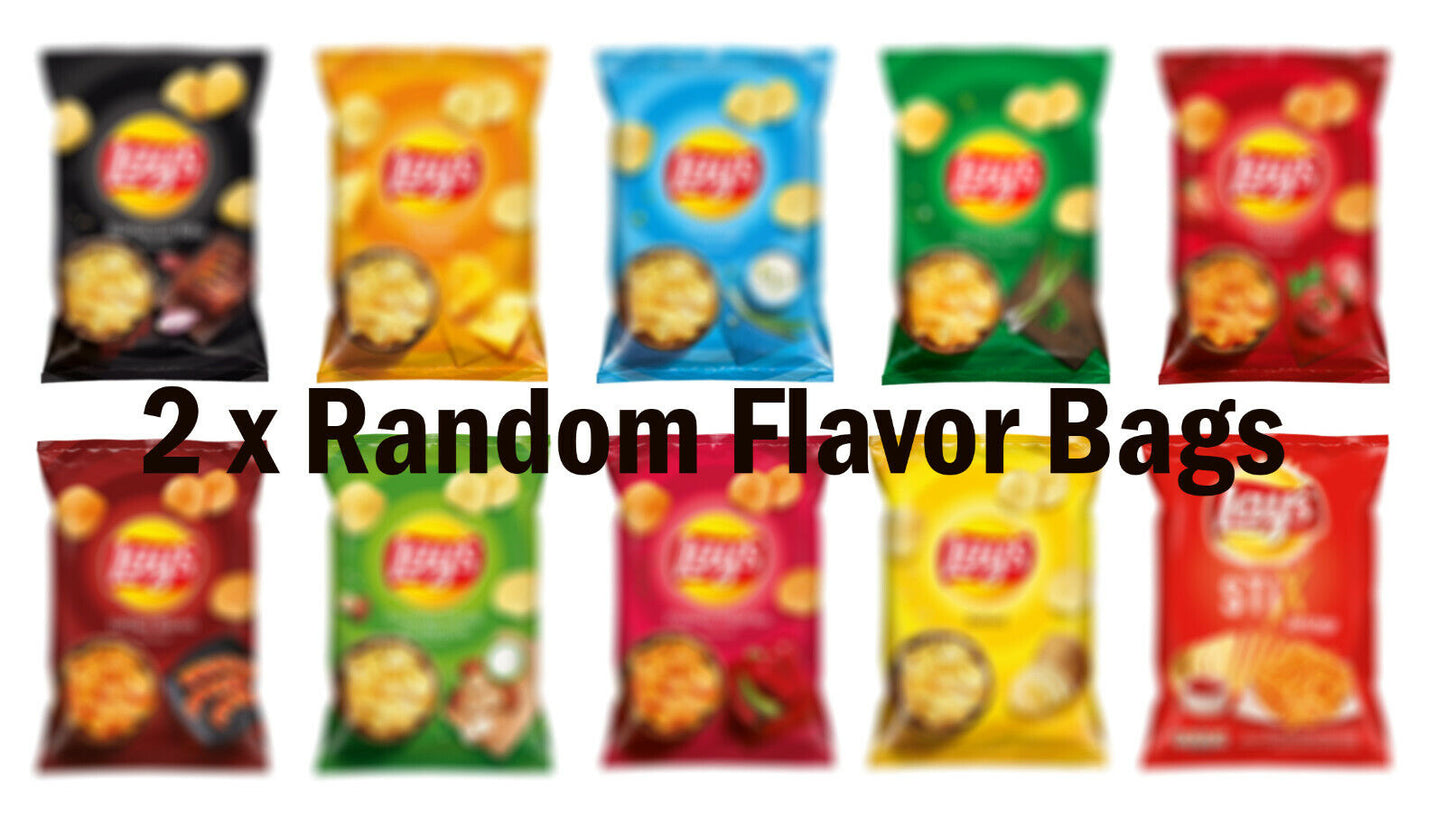 LAYS POTATO CHIPS Variety European Snacks Crisps Popular Flavors 120G-140G Bags