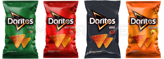 DORITOS Corn Chips Snacks Mix Taco BBQ Hot Corn Nacho Flavors