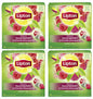 4 LIPTON Raspberry & Pomegranate Flavored Green Tea Boxes (80 servings total)