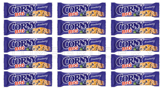 15 x CORNY BIG Blueberry Healthy Breakfast Cereal Bar 40g 1.4oz