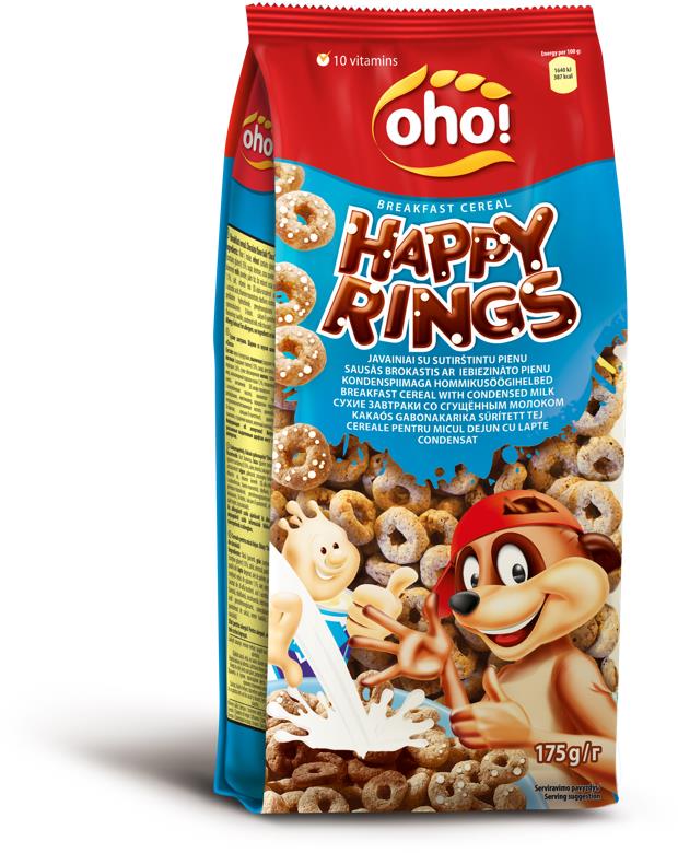 10 BAGS OHO Breakfast Cereals Assorted Flavors